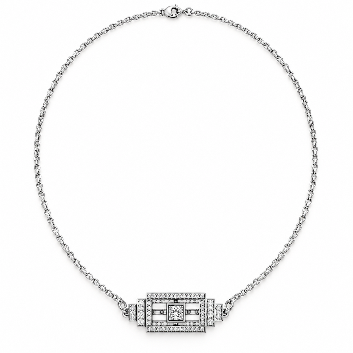 Deco Gate Necklace design rendering