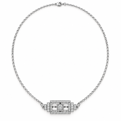 Deco Gate Necklace design rendering