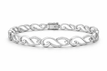 Seraphina Wave Bracelet - pavé moissanite scroll motif bracelet by Au Diamanté