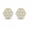 Marguerite Gold Moissanite Stud Earrings