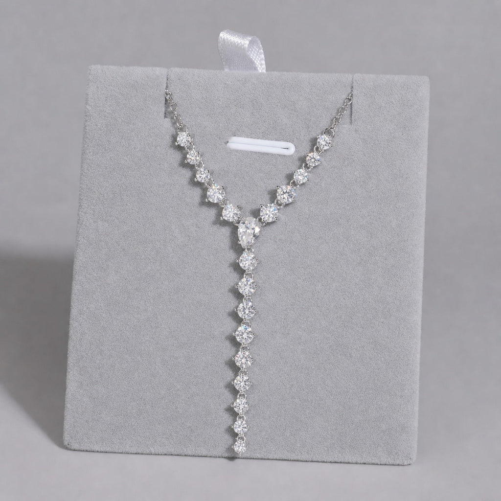 Y-Drop Lariat Necklace on display card