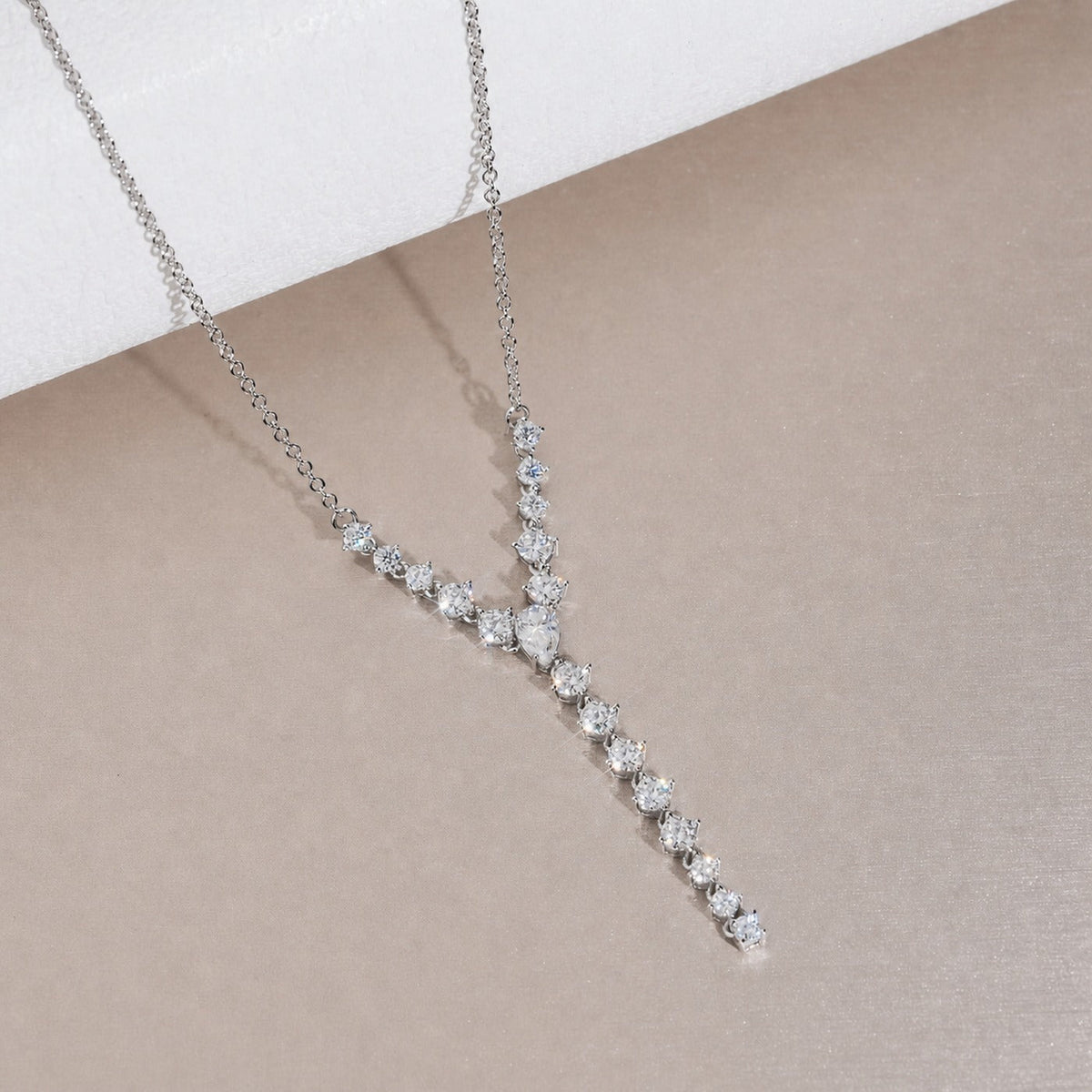 Y-Drop Lariat Necklace pendant drop detail