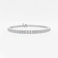 5 ctw round brilliant tennis bracelet in rhodium-plated sterling silver - moissanite