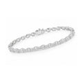 Marquise Cut Sterling Silver Tennis Bracelet