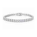 Oval Cut Sterling Silver Tennis Bracelet