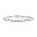 Princess Cut Sterling Silver Tennis Bracelet